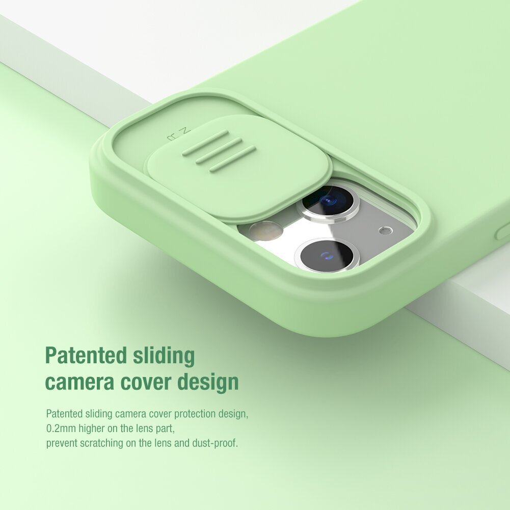 Nillkin CamShield Silky Magnetic Silicone Case for iPhone 13 Mint Green цена и информация | Telefonu vāciņi, maciņi | 220.lv