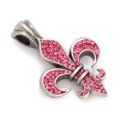 Bico "Orleans" Pave Fleur De Lis kulons ar kristāliem (PV2 Pink) cena un informācija | Kaklarotas | 220.lv