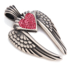 Bico "Wings Of Uriel" Pave Angel Wings kulons ar kristāliem (PV7 Pink) cena un informācija | Kaklarotas | 220.lv