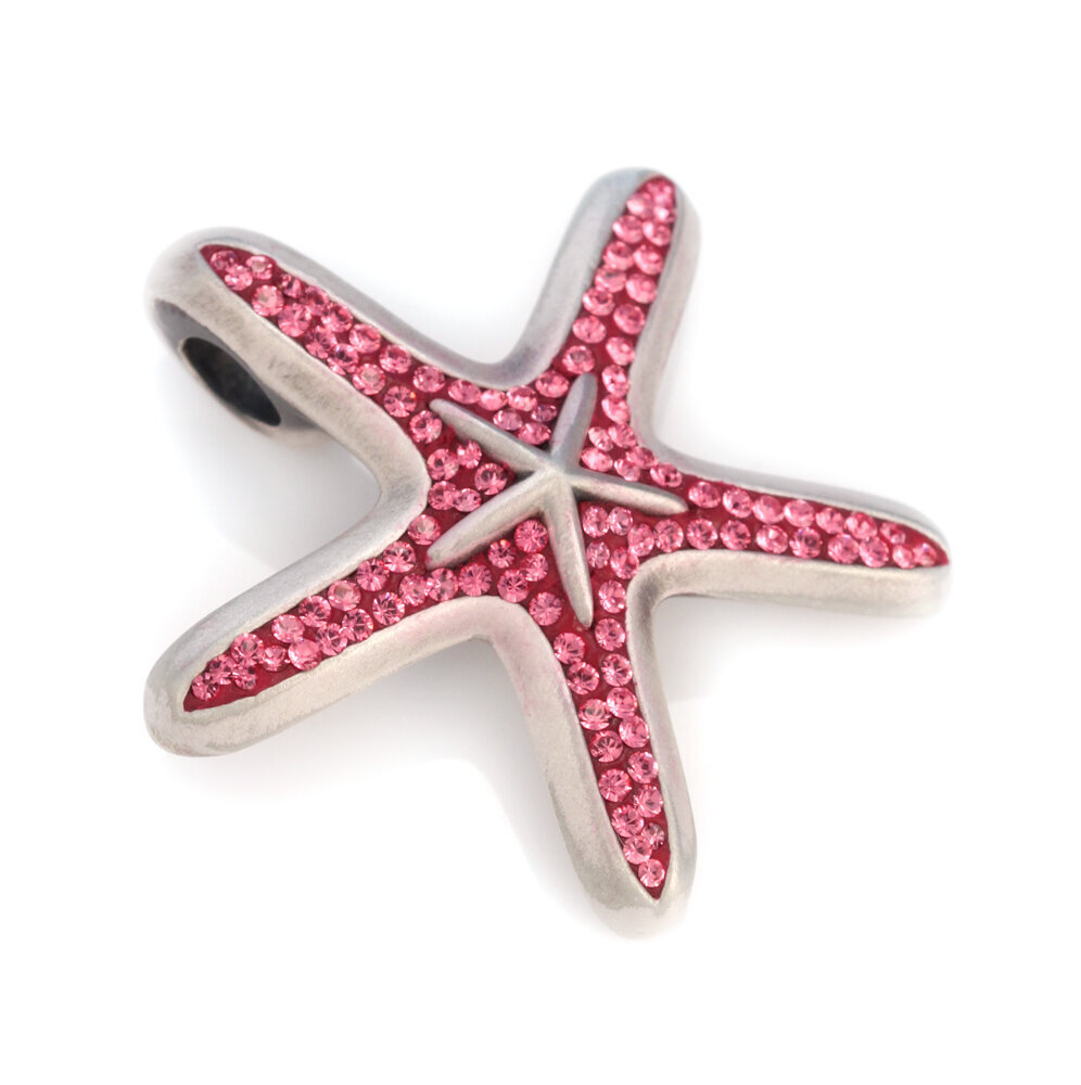 Bico "Ocean Celeste" Pave Star zivju kulons ar kristāliem (PV8 Pink) цена и информация | Kaklarotas | 220.lv