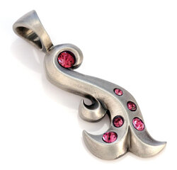 Bico "Mermaid" kulons ar rozā kristāliem (CR5 Pink) cena un informācija | Kaklarotas | 220.lv
