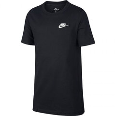 Nike bērnu T-krekls NSW TEE FUTURA, melnā krāsā S (128-137 cm) 907159131 цена и информация | Рубашки для мальчиков | 220.lv