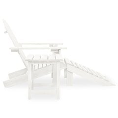 Adirondack dārza krēsls ar pufu un galdu, balts цена и информация | Комплекты уличной мебели | 220.lv
