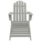 Garden Adirondack krēsls ar pufu un galdu, pelēks cena un informācija | Dārza mēbeļu komplekti | 220.lv