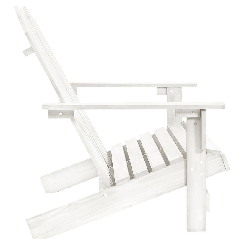 Divvietīgs dārza krēsls Adirondack, balts cena un informācija | Dārza krēsli | 220.lv