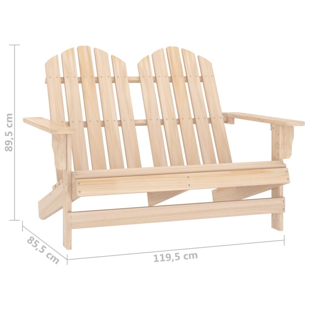 Divvietīgs dārza krēsls Adirondack cena un informācija | Dārza krēsli | 220.lv