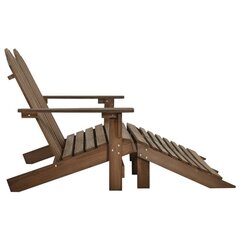 Divvietīgs Garden Adirondack krēsls un Osmaņu, brūns цена и информация | Садовые стулья, кресла, пуфы | 220.lv