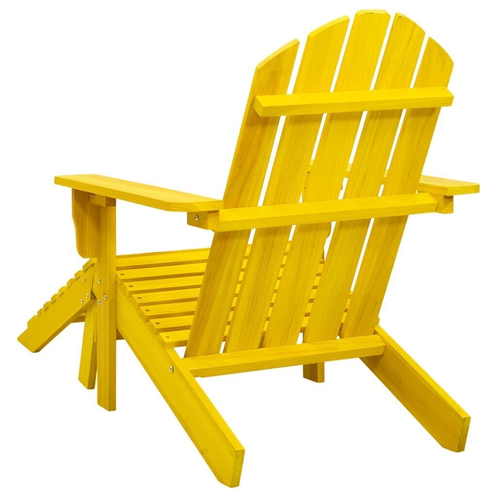 Adirondack dārza krēsls ar pufām, dzeltens cena un informācija | Dārza krēsli | 220.lv