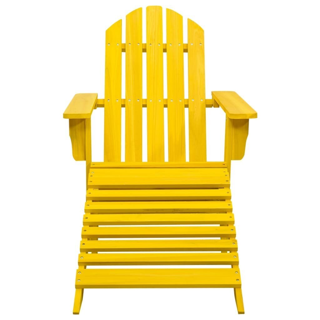 Adirondack dārza krēsls ar pufām, dzeltens цена и информация | Dārza krēsli | 220.lv