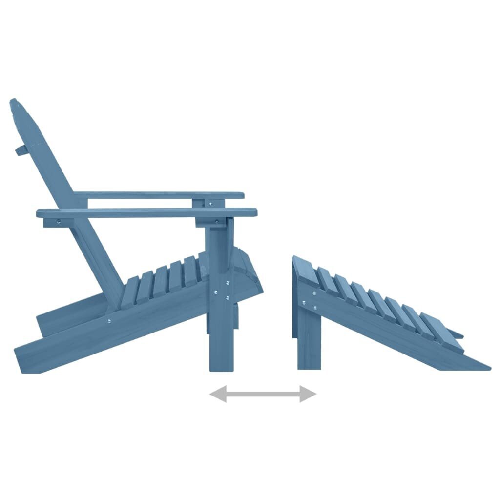 Dārza Adirondack krēsls ar pufām, zils цена и информация | Dārza krēsli | 220.lv