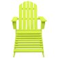 Dārza Adirondack krēsls ar Osmaņu, zaļš cena un informācija | Dārza krēsli | 220.lv
