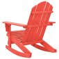 Šūpojošs Adirondack dārza krēsls, sarkans cena un informācija | Dārza krēsli | 220.lv