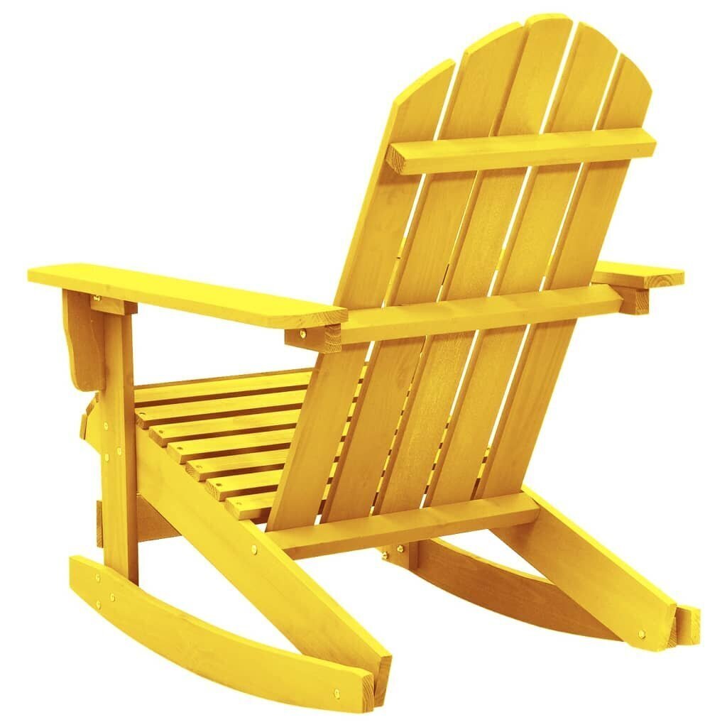 Adirondack dārza šūpoles krēsls, dzeltens цена и информация | Dārza krēsli | 220.lv