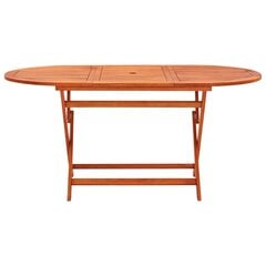 Saliekamais dārza galds, 160x85x75 cm, brūns cena un informācija | Dārza galdi | 220.lv
