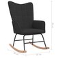 Šūpuļkrēsls krēsls ar kāju balstu, melns цена и информация | Atpūtas krēsli | 220.lv