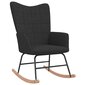 Šūpuļkrēsls krēsls ar kāju balstu, melns цена и информация | Atpūtas krēsli | 220.lv