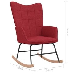 Šūpuļkrēsls ar kāju balstu, sarkans cena un informācija | Atpūtas krēsli | 220.lv