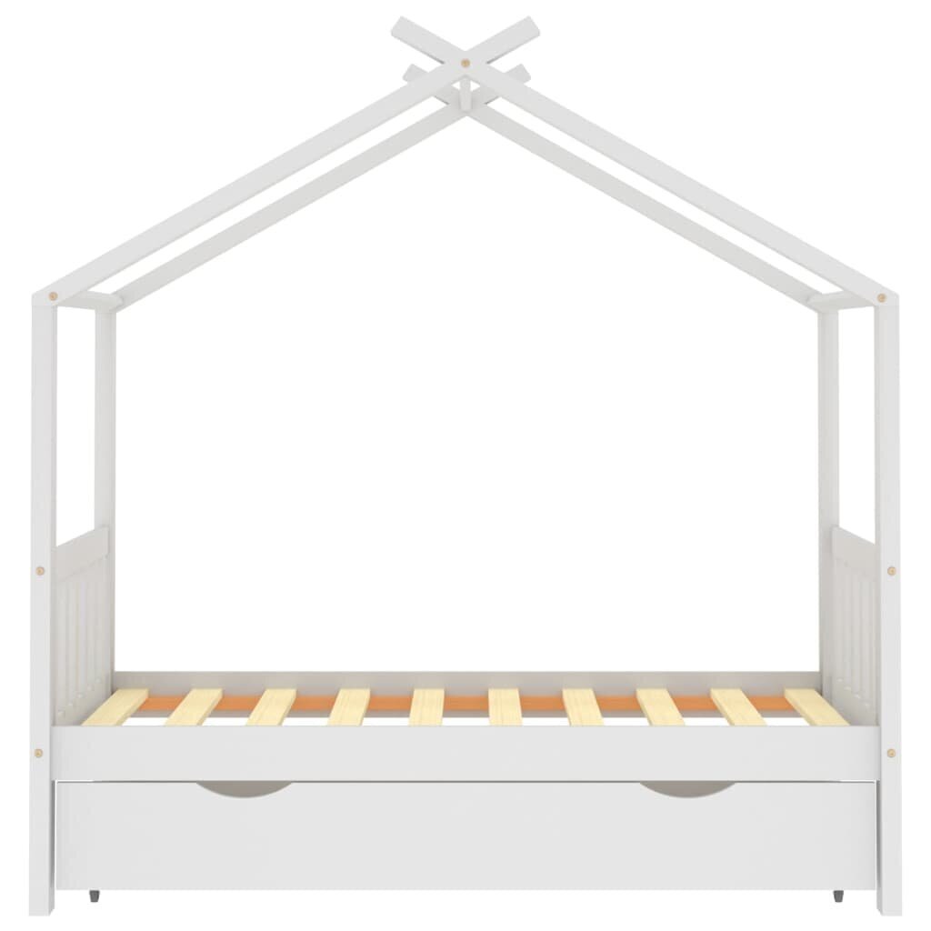 Bērnu gultas rāmis ar atvilktni, 80x160 cm, balts цена и информация | Bērnu gultas | 220.lv