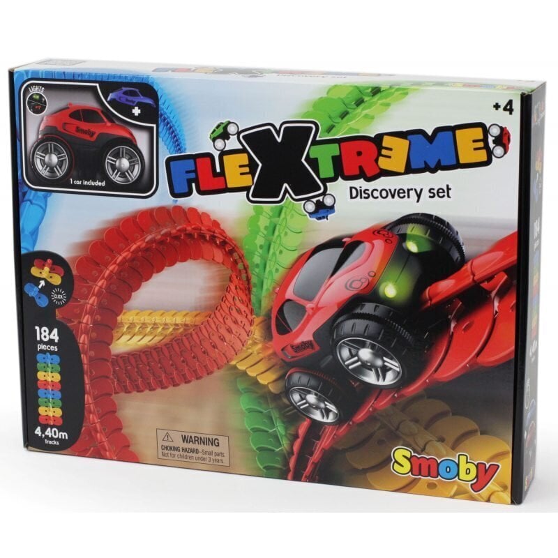Automodeļa ar trasi komplektu Smoby Flextreme, 180902 cena un informācija | Rotaļlietas zēniem | 220.lv
