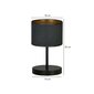 Emibig galda lampa Hilde LN1 BL Black цена и информация | Galda lampas | 220.lv