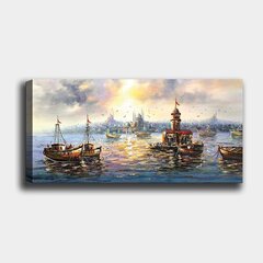 Репродукция на холсте Корабли, 30x80 см цена и информация | Картины | 220.lv