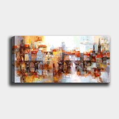 Reprodukcija uz audekla Pilsēta, 30x80 cm cena un informācija | Gleznas | 220.lv