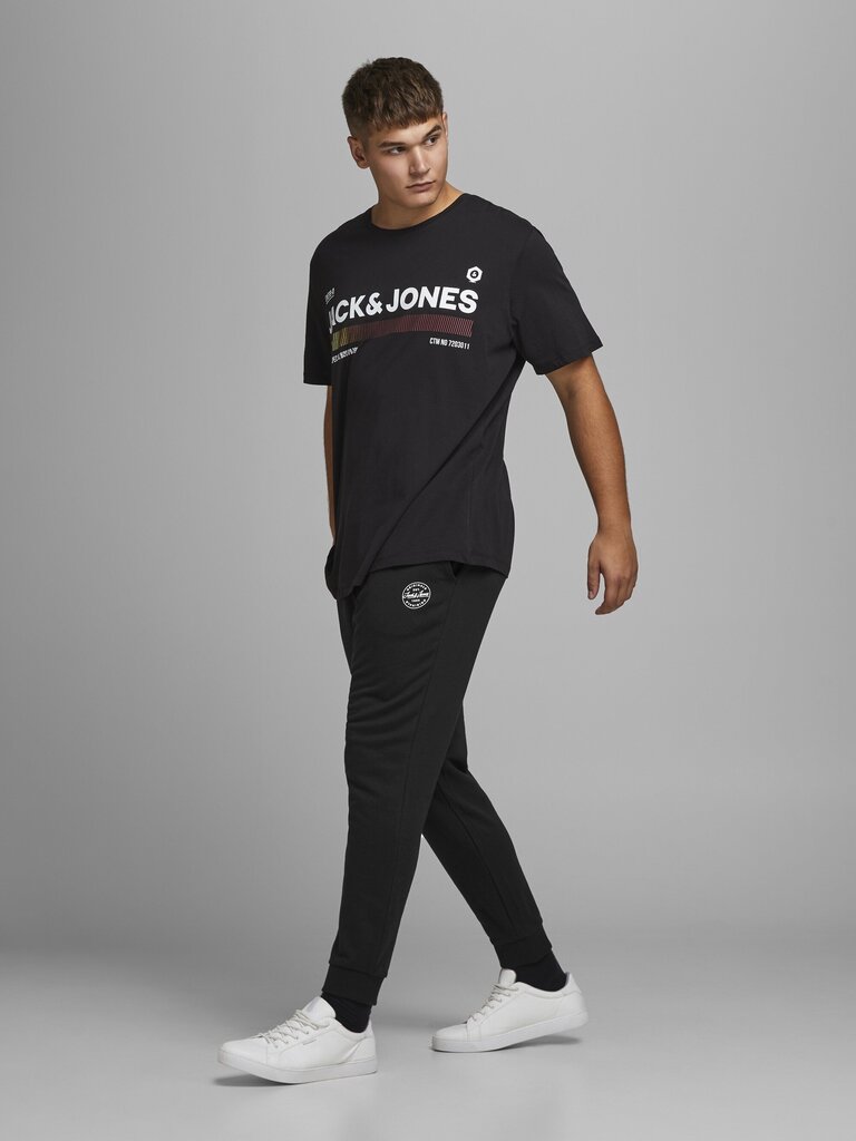 Jack&Jones vīriešu treniņbikses 12172084*01, melnas 5714916088193 cena un informācija | Sporta apģērbs vīriešiem | 220.lv