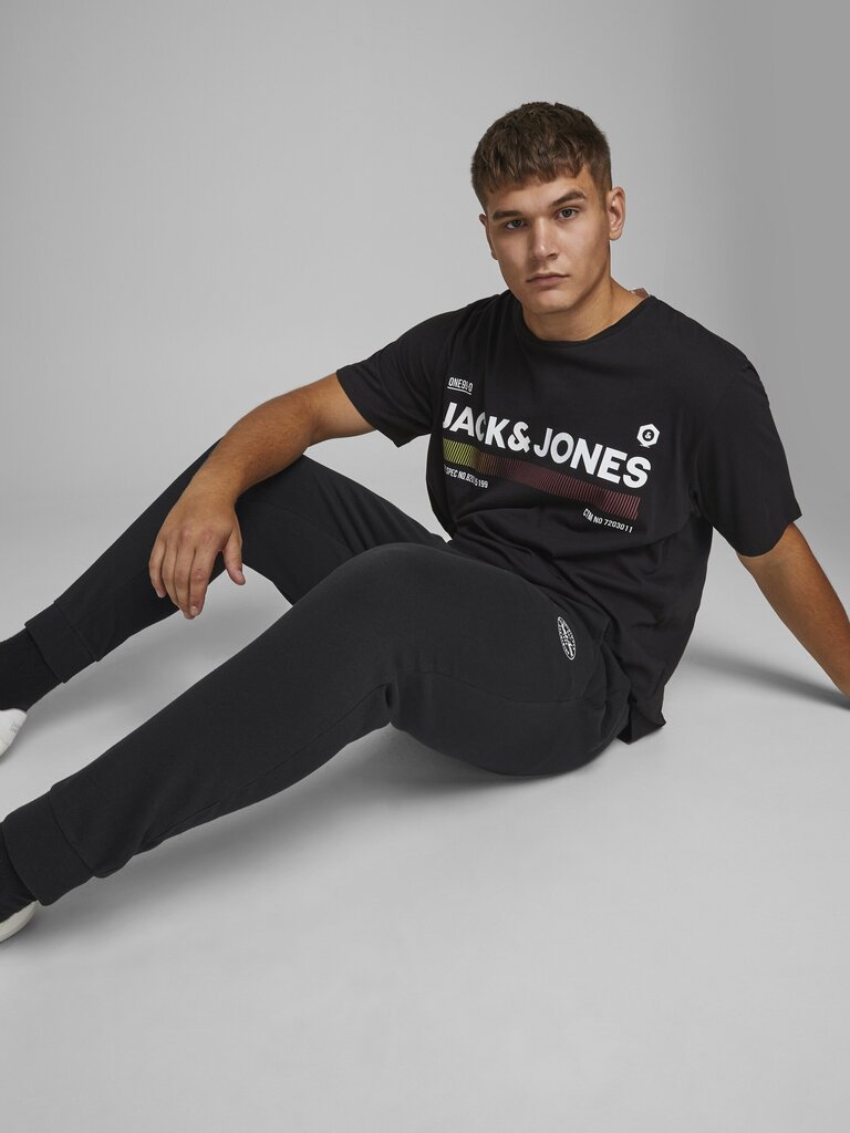 Jack&Jones vīriešu treniņbikses 12172084*01, melnas 5714916088193 cena un informācija | Sporta apģērbs vīriešiem | 220.lv