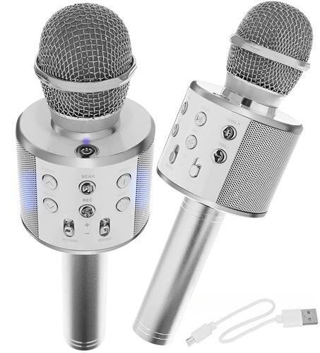 Karaoke mikrofons - skaļrunis ar balss maiņas efektiem WS-858 cena un informācija | Attīstošās rotaļlietas | 220.lv