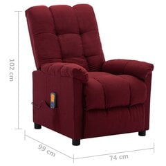 Elektriskais masāžas krēsls, sarkans cena un informācija | Atpūtas krēsli | 220.lv