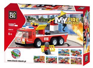 Конструктор Blocki MyFireBrigade Пожарная машина с буксировочным крюком, KB0816, 188 шт. цена и информация | Kонструкторы | 220.lv
