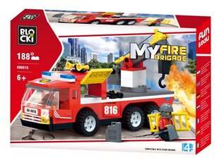 Конструктор Blocki MyFireBrigade Пожарная машина с буксировочным крюком, KB0816, 188 шт. цена и информация | Конструкторы и кубики | 220.lv