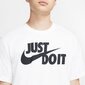 Sporta T-krekls vīriešiem Nike Tee Just Do It Swoosh M AR5006 100, balts cena un informācija | Sporta apģērbs vīriešiem | 220.lv