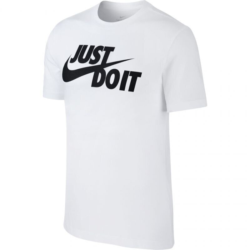 Sporta T-krekls vīriešiem Nike Tee Just Do It Swoosh M AR5006 100, balts цена и информация | Sporta apģērbs vīriešiem | 220.lv