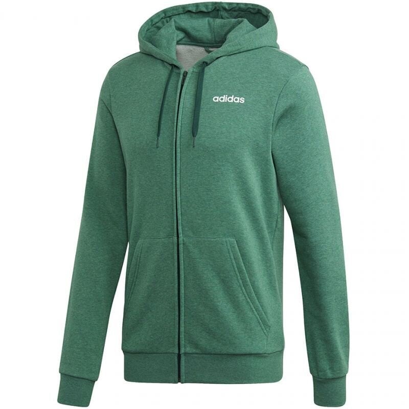 Džemperis vīriešiem Adidas Essentials Linear FZ Terry M FM6035, zaļš cena un informācija | Vīriešu jakas | 220.lv
