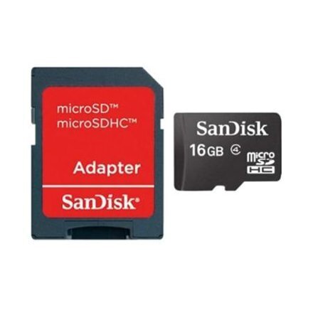 Atmiņas karte SANDISK 16GB microSDHC card with SD adapter цена и информация | Atmiņas kartes mobilajiem telefoniem | 220.lv