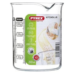 Stikls Pyrex Kitchen Lab Caurspīdīgs Stikls: Tilpums - 0,25 L цена и информация | Стаканы, фужеры, кувшины | 220.lv