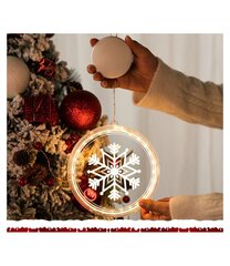 LED logu dekors &quot;Sniegpārsla&quot;, silta gaisma cena un informācija | Ziemassvētku dekorācijas | 220.lv