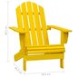 Dārza krēsls Adirondack, dzeltens cena un informācija | Dārza krēsli | 220.lv