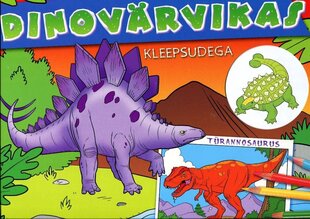 Värvikas dinosaurus цена и информация | Книжки - раскраски | 220.lv