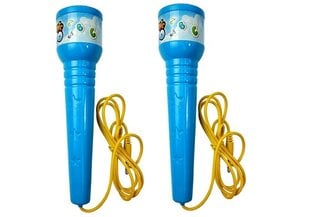 Dubultais karaoke mikrofons, zils cena un informācija | Attīstošās rotaļlietas | 220.lv