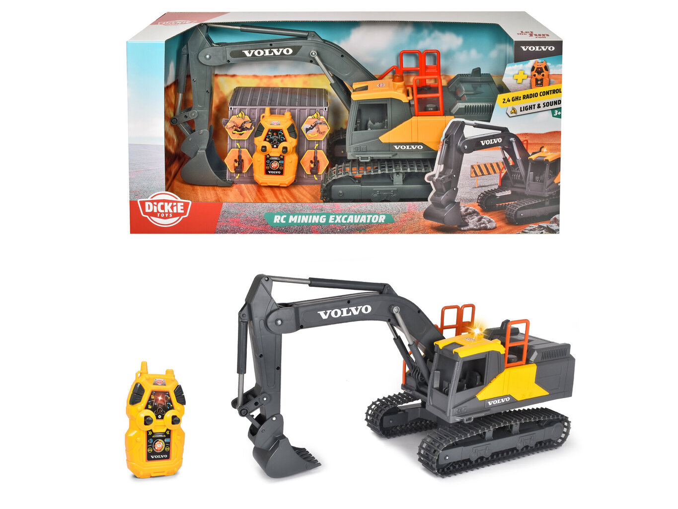 Radiovadāms kalnrūpniecības ekskavators Volvo Simba Dickie Toys cena un informācija | Rotaļlietas zēniem | 220.lv
