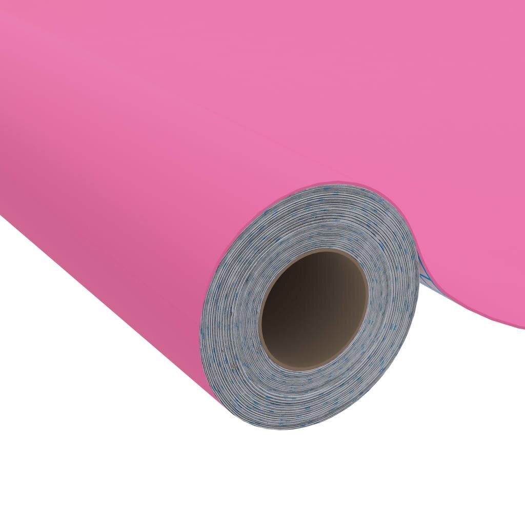 vidaXL Līmplēve mēbelēm, rozā, 500x90cm, PVC, spīdīga cena un informācija | Līmplēves | 220.lv