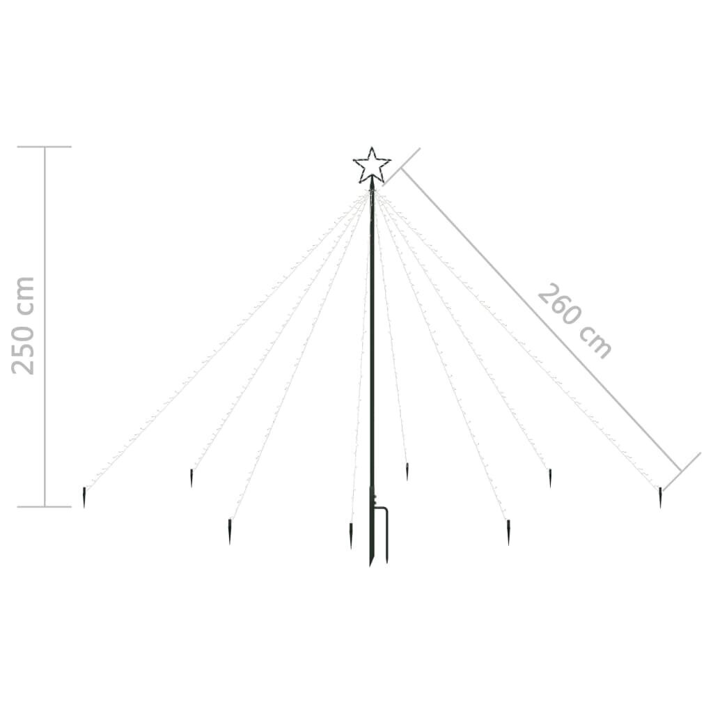 Ziemassvētku eglīšu virtene / ūdenskritums, 400 LED gaismas, 2,5 m цена и информация | Ziemassvētku lampiņas, LED virtenes | 220.lv