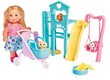 Lelle Evi ar kucēniem rotaļu laukumā Simba Evi Love cena un informācija | Rotaļlietas meitenēm | 220.lv
