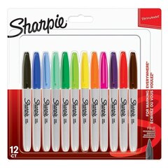 Набор маркеров Sharpie 2065404 Разноцветный 12 Предметы цена и информация | Принадлежности для рисования, лепки | 220.lv