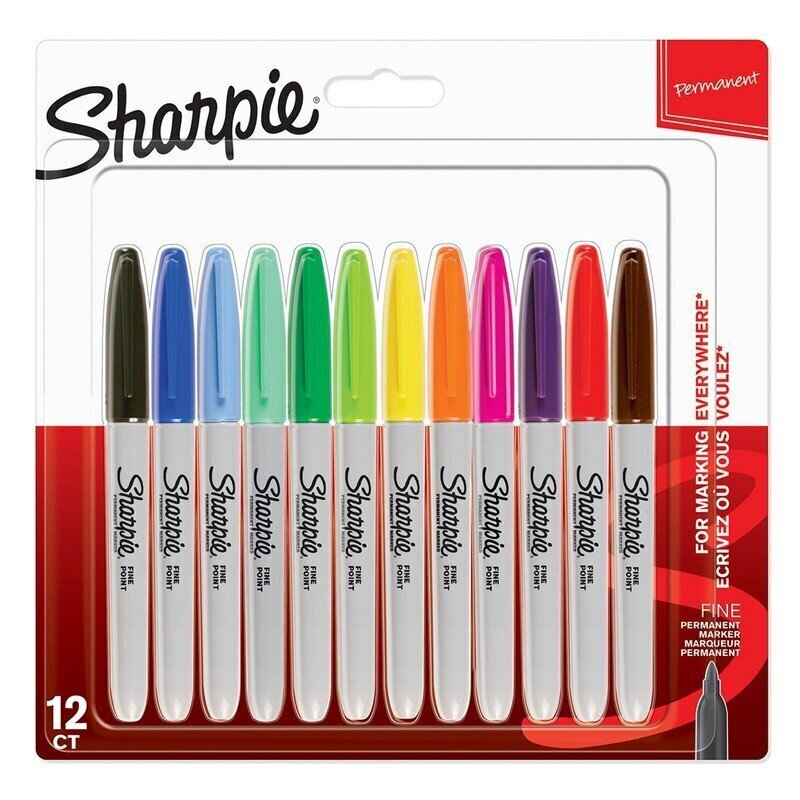 Sharpie marķieru komplekts 12 gab. cena un informācija | Modelēšanas un zīmēšanas piederumi | 220.lv