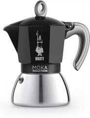 MOKA kanniņa Bialetti Induction 4 tasītēm, melna цена и информация | Чайники, кофейники | 220.lv