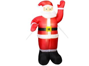 Надувной Дед Мороз с подсветкой, 180 см. цена и информация | Праздничные декорации | 220.lv