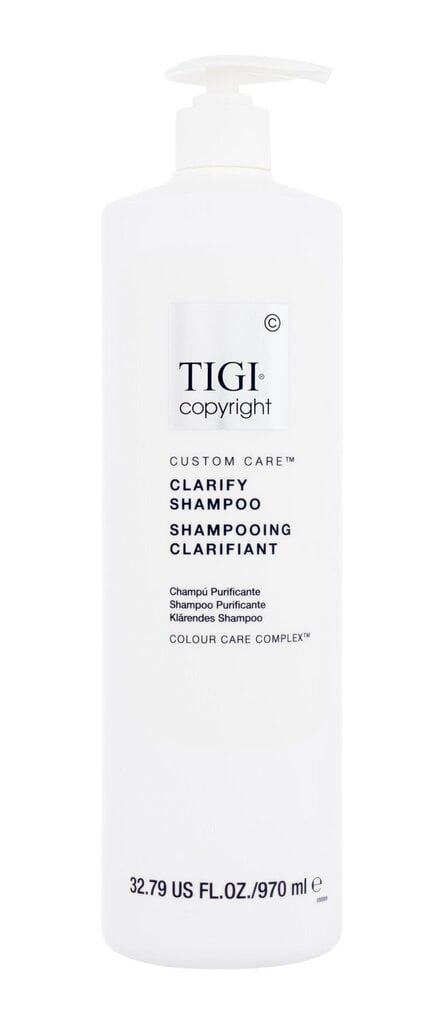 Dziļi attīrošs šampūns TIGI COPYRIGHT Clarify Shampoo 970ml цена и информация | Šampūni | 220.lv
